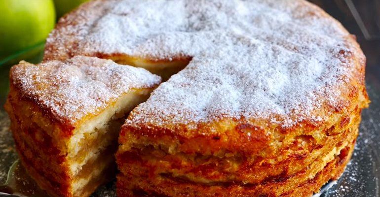 Яблучний пиріг «Три склянки», рецепт приготування