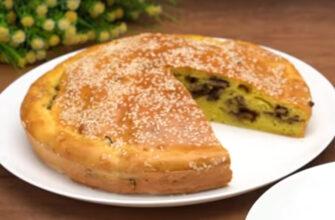 Смачний пиріг з грибами, рецепт приготування
