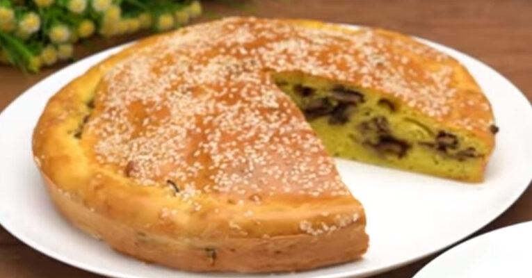 Смачний пиріг з грибами, рецепт приготування