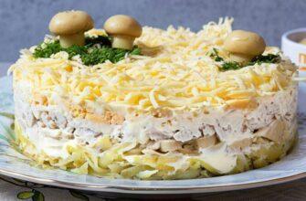 Салат з картоплею і куркою - рецепт приготування