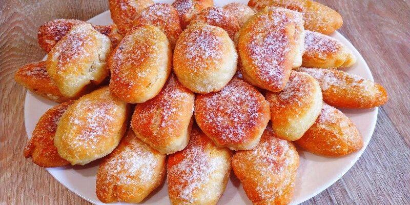 Пампушки з цукровою пудрою - рецепт приготування