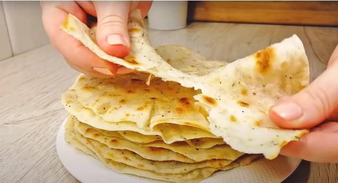 Tonki-korzhi-krok-shist Швидкі і смачні коржі замість хліба