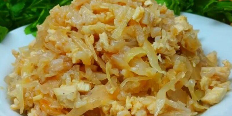 Страва з капусти і рису - рецепт приготування