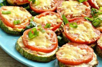 Кабачки з помідорами і сиром - рецепт приготування