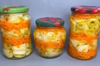 Мариновані кабачки з морквою