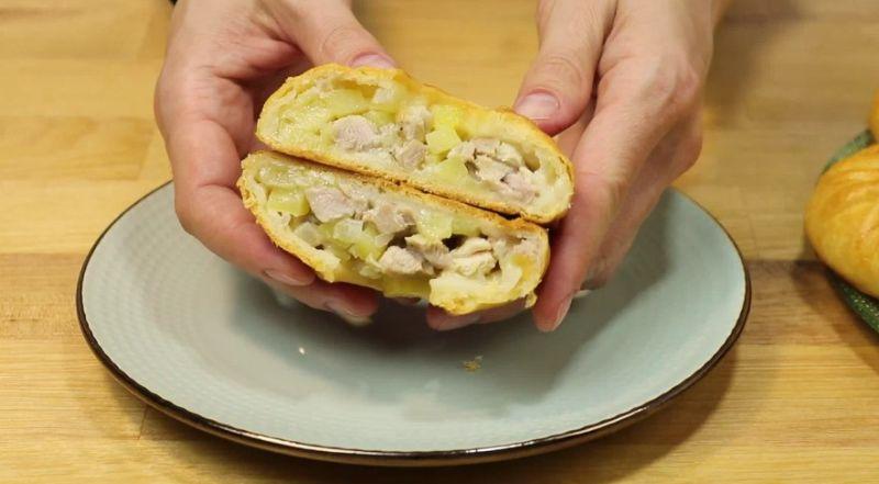 3-10 Готую міні пироги з куркою та картоплею. Тісто на кефірі: виходить м'яке та швидке