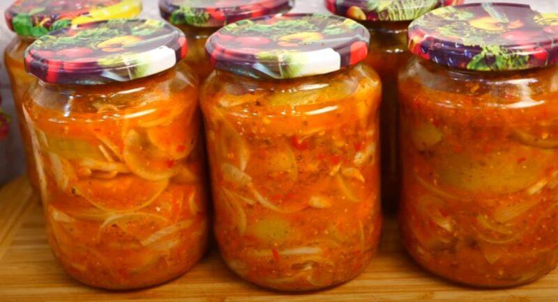 21-3 Салат із зелених помідорів по-грузинськи. Смачна заготівля на зиму