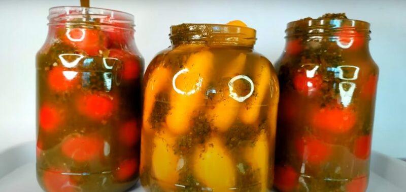 50-1 Солодкі помідори по-грузинськи. Не залишиться навіть краплі розсолу