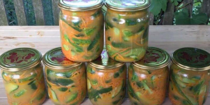 Огірки з морквою по-корейськи на зиму