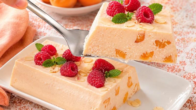 355 Ніжний сирний десерт з абрикосами без випікання